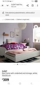 Kids double bed with mattress