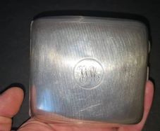 Silver cigarette case portcigar
