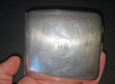 Silver cigarette case portcigar