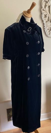 H & M Studio Rare Velvet Shortsleeved Coat/Coatdress NWT Size UK 10