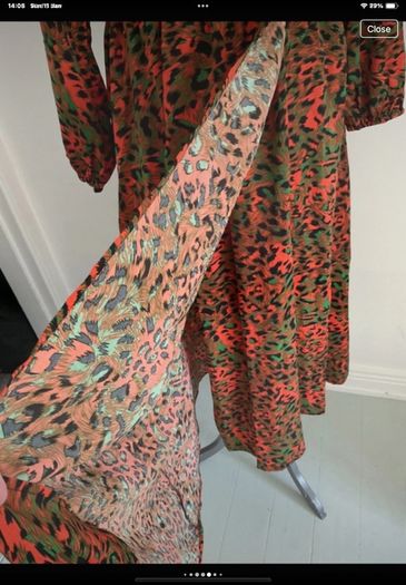 dress Bnwt wrap effect midi dress JS Millennium dress khaki & orange animal print