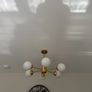 Modern white glass 6 lights chandelier  Ceiling light gold Image 3