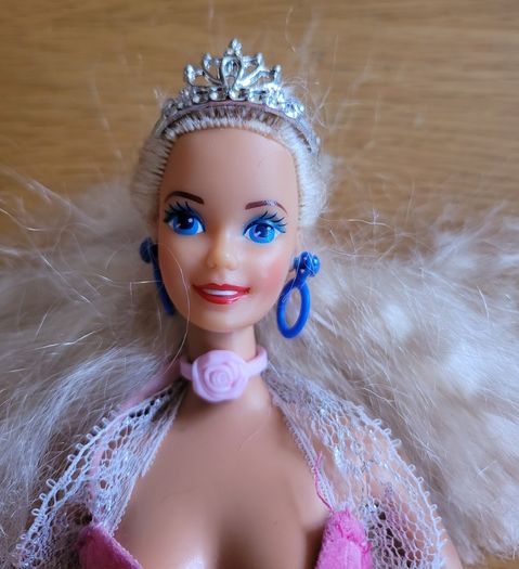 Vintage Barbie with blond hair and princess dress