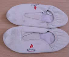Ivory white soft leather gym shoes (Olympian gymnastics)