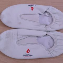 Ivory white soft leather gym shoes (Olympian gymnastics)