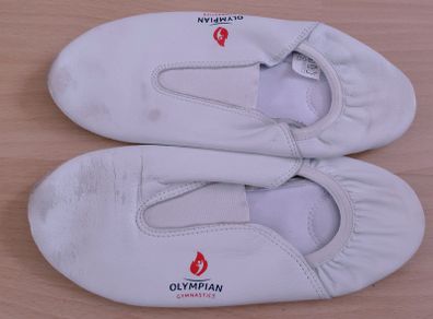 Ivory white soft leather gym shoes (Olympian gymnastics)