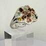 Multi-Tourmaline Zircon Cluster Ring Image 5