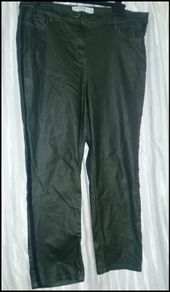 NEXT Ankle Straight High Rise Leather Effect Pu. Trousers
