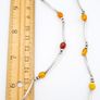 Vintage Natural Honeycomb And Baltic Amber Sterling Silver Necklace Image 7