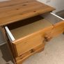 Pine bedside locker with three drawers Image 2