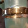 4 Mid Century Green Turquoise and Gold Glasses Image 5