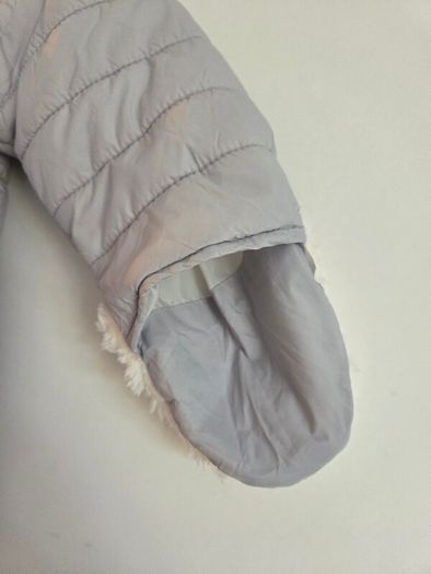 3-6m, The Little White Company Grey Bear Snowsuit