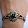 Vintage Sterling Silver 925 Onyx Bracelet Length 7.5" - 13,8g Image 10