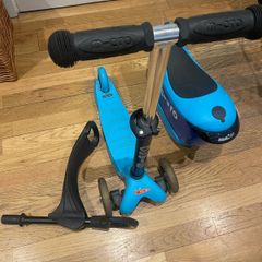 Mini micro scooter with storage seat and seat with obar