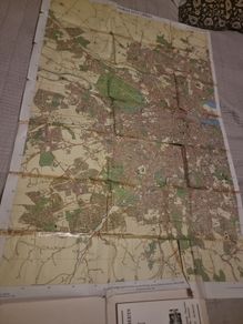 Vintage Ordinance Survey map of Dublin city(1984)