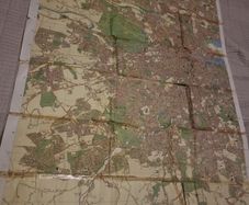 Vintage Ordinance Survey map of Dublin city(1984)