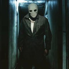 Creepy Slenderman Mask Cospaly Horror Faceless Man Alien Skull Latex Helmet Halloween Carnival Dress Up Party Costume Props