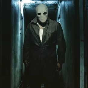 Creepy Slenderman Mask Cospaly Horror Faceless Man Alien Skull Latex Helmet Halloween Carnival Dress Up Party Costume Props