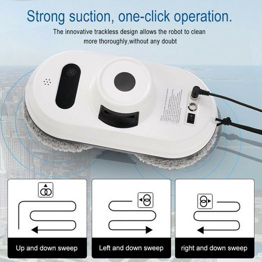 Electric Window Cleaning Robot Auto Glass Vacuum Cleaner Glass Remote Control