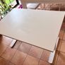 White Modern Office Desk - Like New Image 2