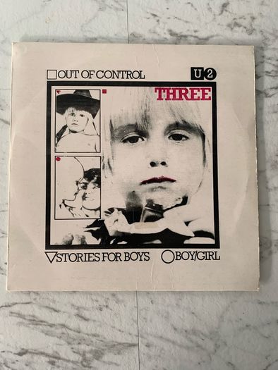 U2 - Three - 7" Vinyl CBS 7951 Irish Sunburst Label 1979