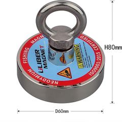 Fishing Magnet N52 Neodymium Magnets 1Pull Force with 10m Rope for Fishing and Magnetic Recovery Salvage Tools Under Water