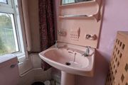 vintage pink  sink and toilet
