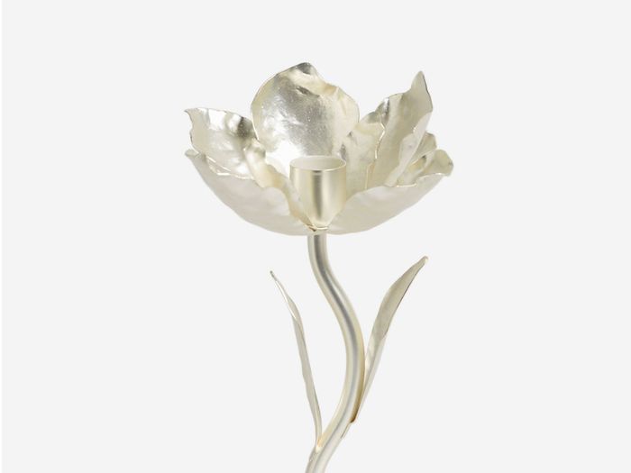 Silver Flower Candlestick