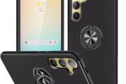 For Samsung Galaxy A13 5G/A04S Dual Layer Invisible Ring Case Black