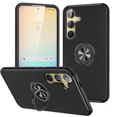 For Samsung Galaxy A13 5G/A04S Dual Layer Invisible Ring Case Black