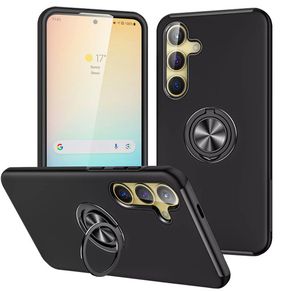 For Samsung Galaxy A13 5G/A04S Dual Layer Invisible Ring Case Black