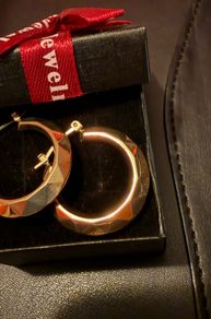 Gold earrings