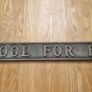 Antique Metal Boys School Sign Image 2