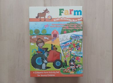 Farm Activity Box Set, Farmyard Model Kit, Colouring Book, Stickers