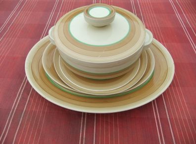 Art Deco Clarice Cliff Wilkinson Ltd 6 Pieces