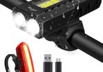 Bike Lights Set, Rechargeable Super Bright Bicycle Lights, Runtime 8+ Hours, 5 Lighting Modes, Waterproof Bike Front Head light and Back Tail Rear light Reflectors for All Bike,Mountain (FREE POSTAGE)