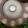 Vintage Hand Carved Wood Zodiac Feng Shui Compass Image 7