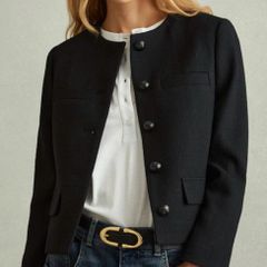Reiss Nola Cropped Wool Jacket