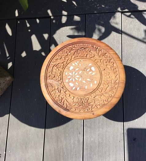 Vintage hardwood plant stand