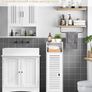 Waterproof Bathroom Cabinets, Storage Accessories Floor Standing Cabinet for Bathroom,Furniture for Bedroom Kitchen Hallway,Storage Cupboard Unit with Daily use Layer 80x20x24cm Image 7