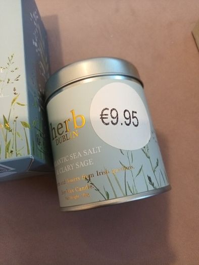 Irish Herb candle Bath salts and handcream set