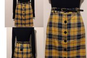 New Look Belted Check Skirt, New With Tags
