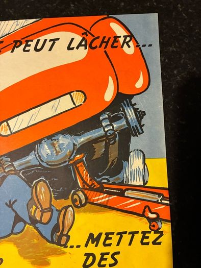 Original 1950's French Safety Poster