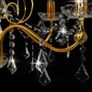 Chandelier with Crystal Beads Golden Round 6 x E14 Image 3