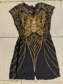 Vintage Style Butterfly Long Top
