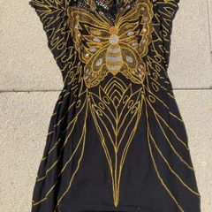 Vintage Style Butterfly Long Top