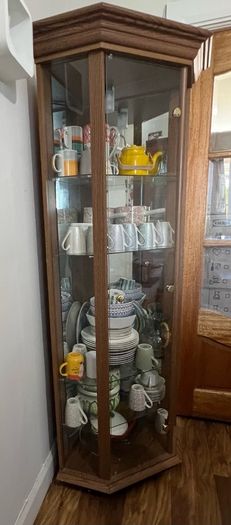 Wooden Corner Display Cabinet