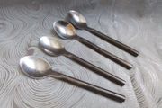 Four Heavy Steele Spoons