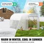 Walk-in Tunnel Greenhouse 2.9x2x1.9 m Galvanized Frame PE Cover White Image 3