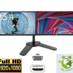 Dual Dell SE2422H 24 Inch Full HD (1920x1080) Monitor, 75Hz, VA, 5ms, AMD FreeSync, HDMI, VGA,